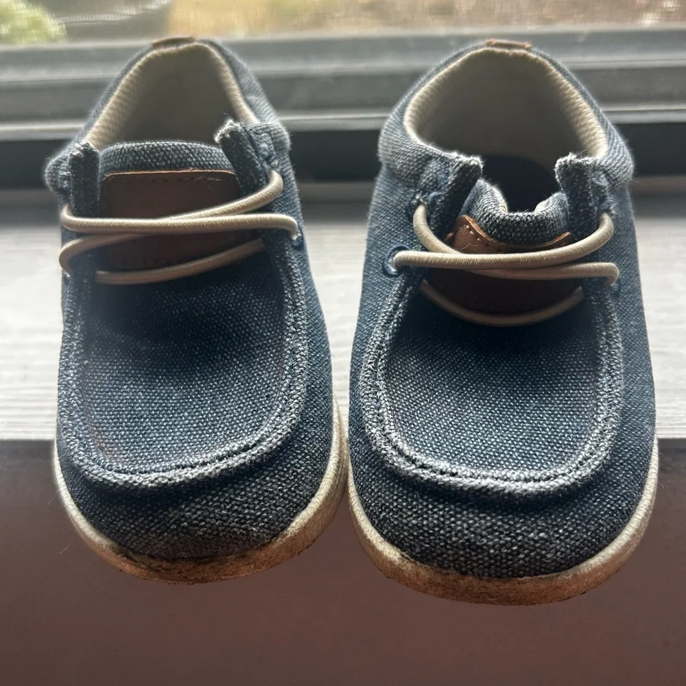 BOGO free Old Navy Kids Denim Moccasins with Brown Accents